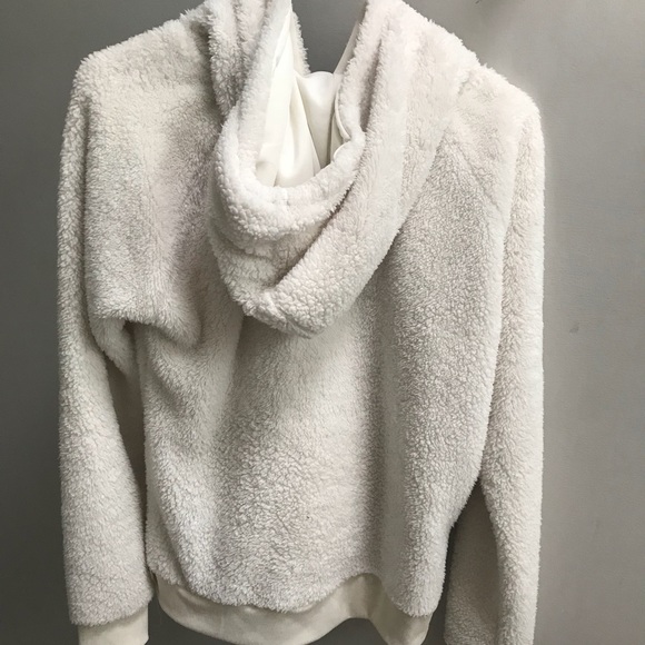 White Fluffy Teddy Bear Hoodie - Picture 2 of 3